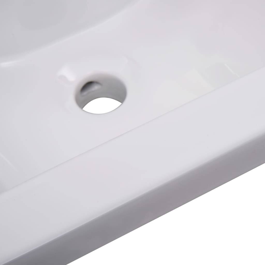 vidaXL - Inbouwwastafel - 42x39x18 - cm - keramiek - wit-5
