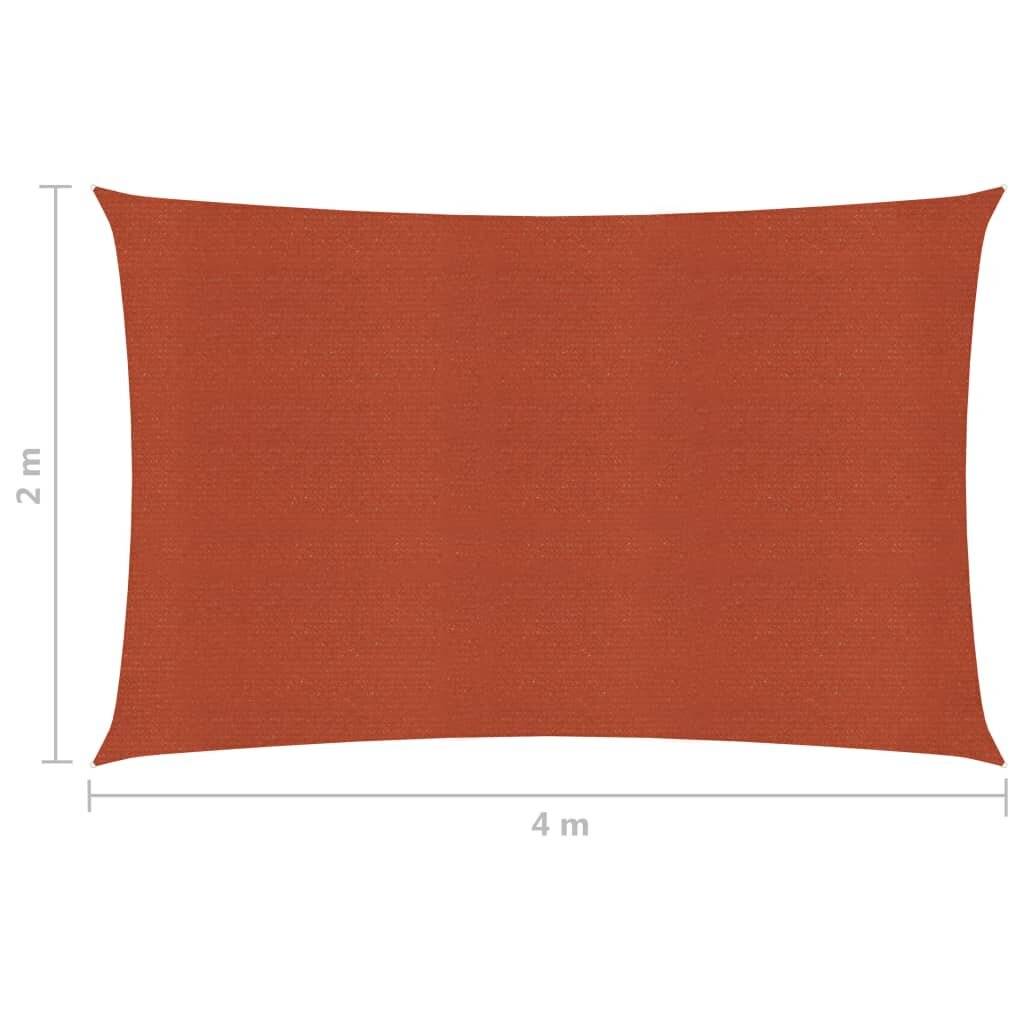 vidaXL - Zonnezeil - 160 - g/mÂ² - 2x4 - m - HDPE - terracottakleurig-5