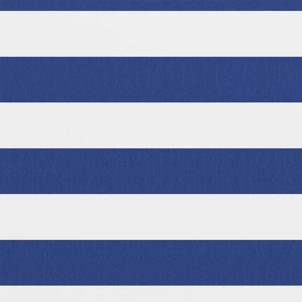 vidaXL - Balkonscherm - 75x500 - cm - oxford - stof - wit - en - blauw-1