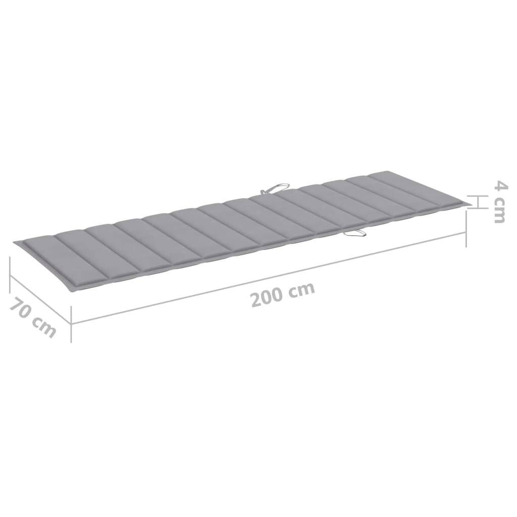 vidaXL - Ligbedkussen - 200x70x3 - cm - oxford - stof - grijs-5