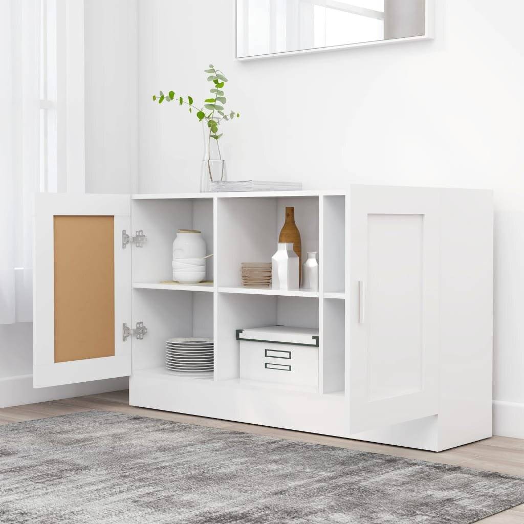 vidaXL - Dressoir - 120x30,5x70 - cm - bewerkt - hout - wit-2
