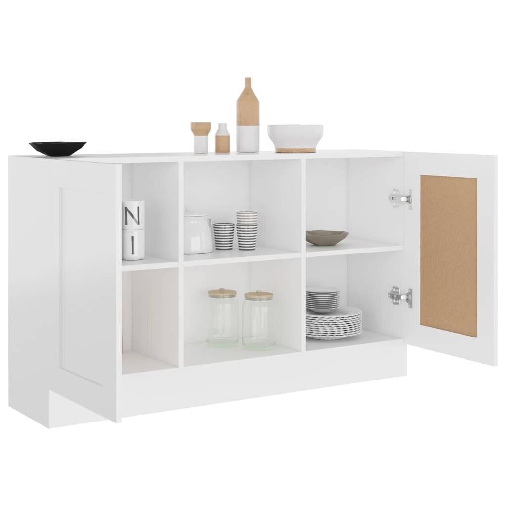 vidaXL - Dressoir - 120x30,5x70 - cm - bewerkt - hout - wit-3