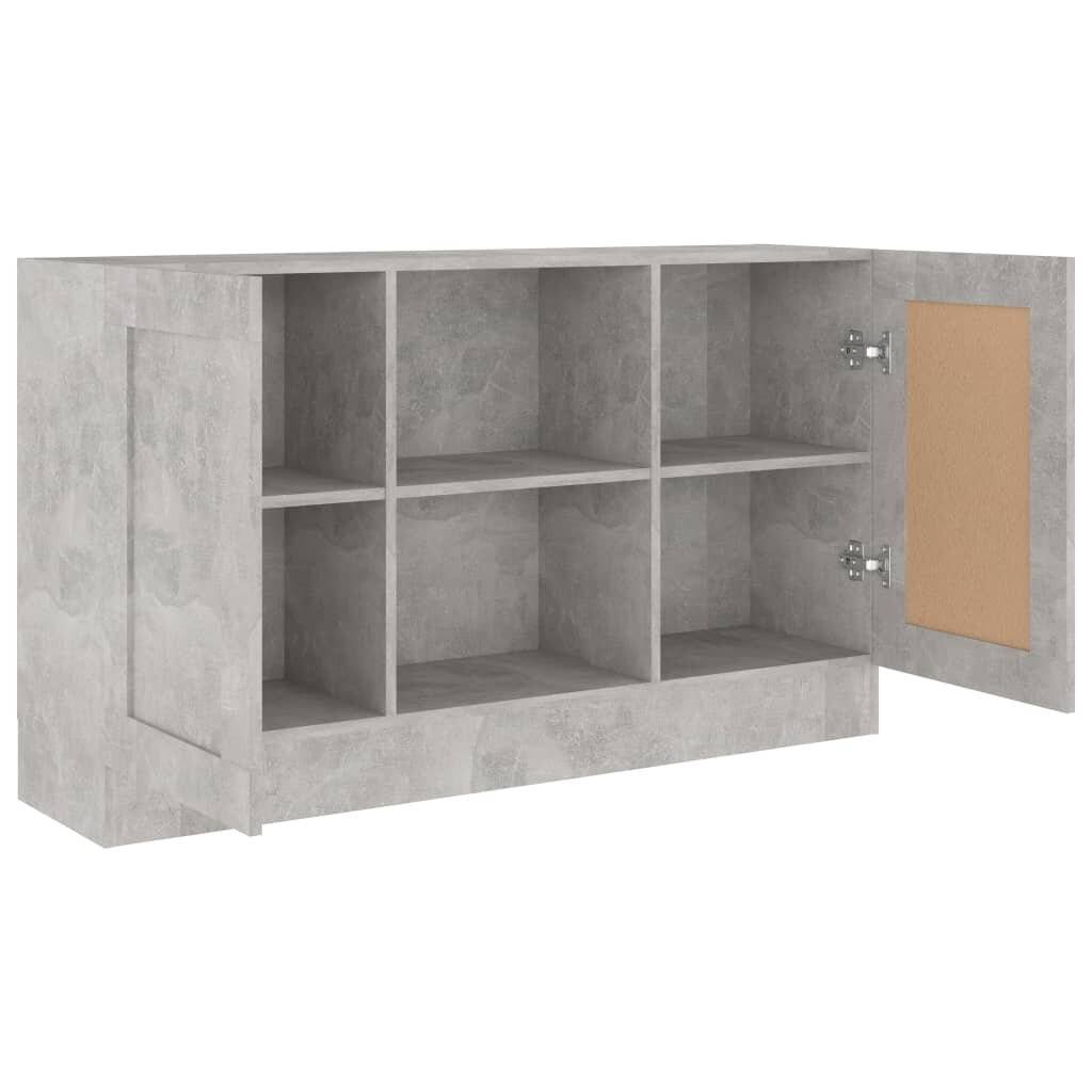 vidaXL - Dressoir - 120x30,5x70 - cm - bewerkt - hout - betongrijs-4