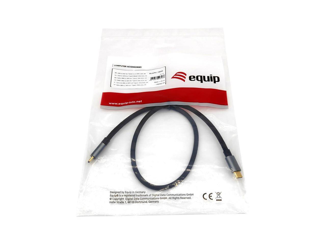 Uitrustingskabel USB-C 3.2 -> C St/St 0,50m 5A 4K/60Hz sw-1
