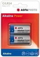 Agfaphoto Batterij Alkaline, Baby, C, LR14, 1.5V Power, Retail Blister (2 stuks)-0
