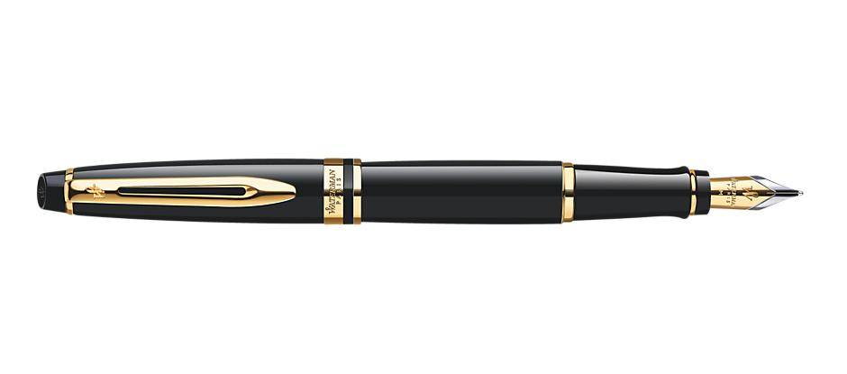WATERMAN Vulpen Expert Zwart GC M Blauwe Cadeauverpakking-1