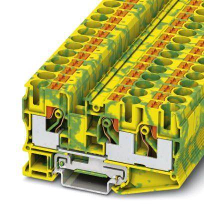 50x Phoenix Contact Schutzleiter-Railklem PT 10-TWIN-PE | 3208745-1