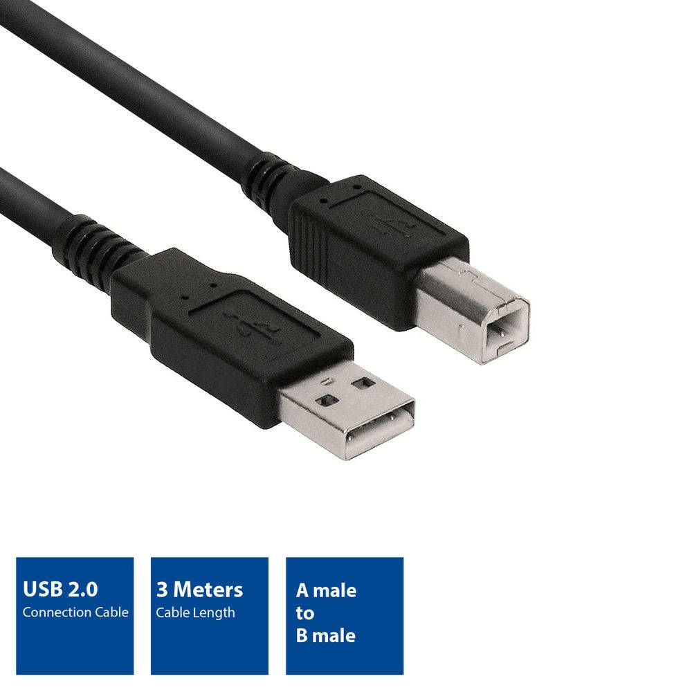 Eminent EC2403 USB 2.0 A Male/USB B Male - 3 meter-1