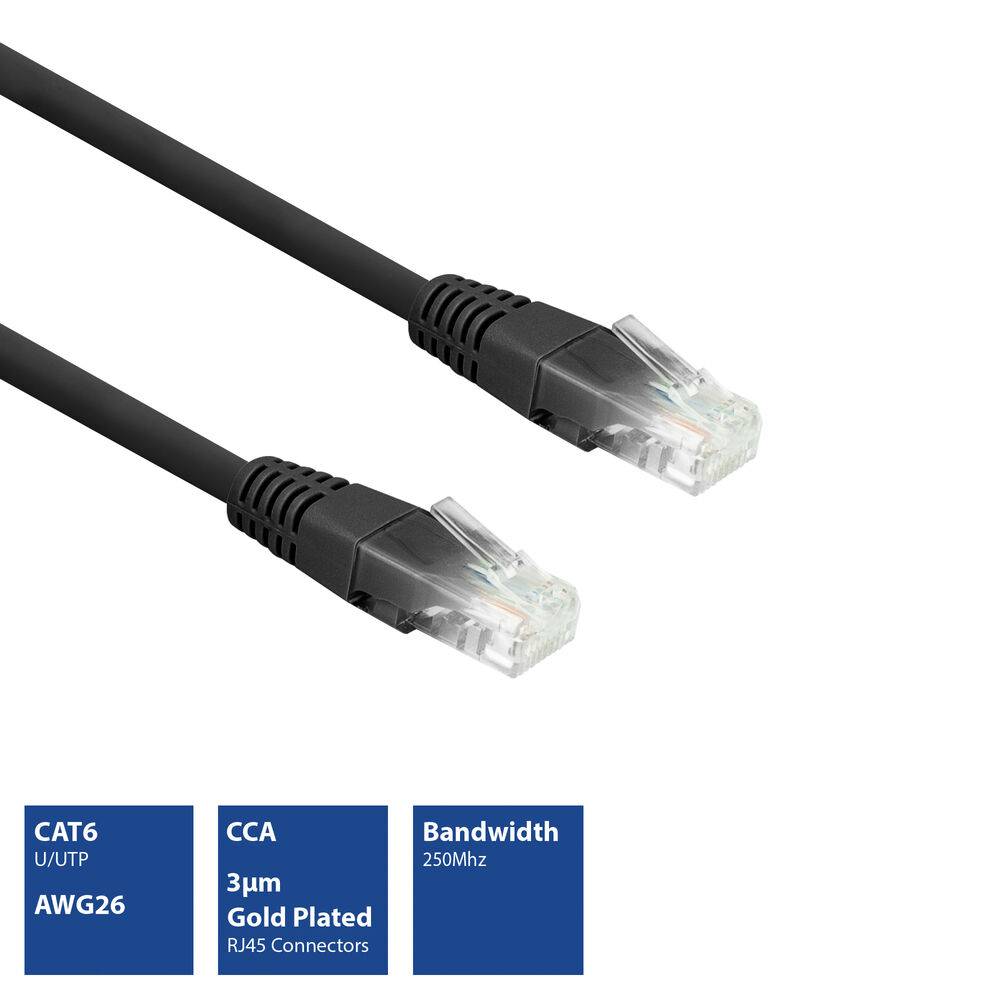 Eminent IM8902 U/UTP CAT6 Patchkabel Zwart - 2 meter-1
