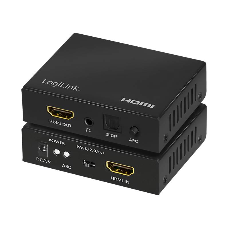 LogiLink HDMI-audio-extractor, 2CH/5.1CH, SPDIF, 4K/60Hz, zwart.-2