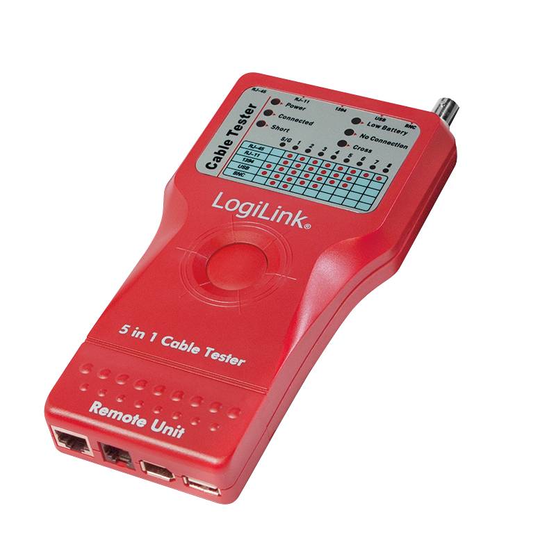 LogiLink kabeltester 5in1 RJ45/RJ11/USB/BNC/IEEE1394 stekker-7