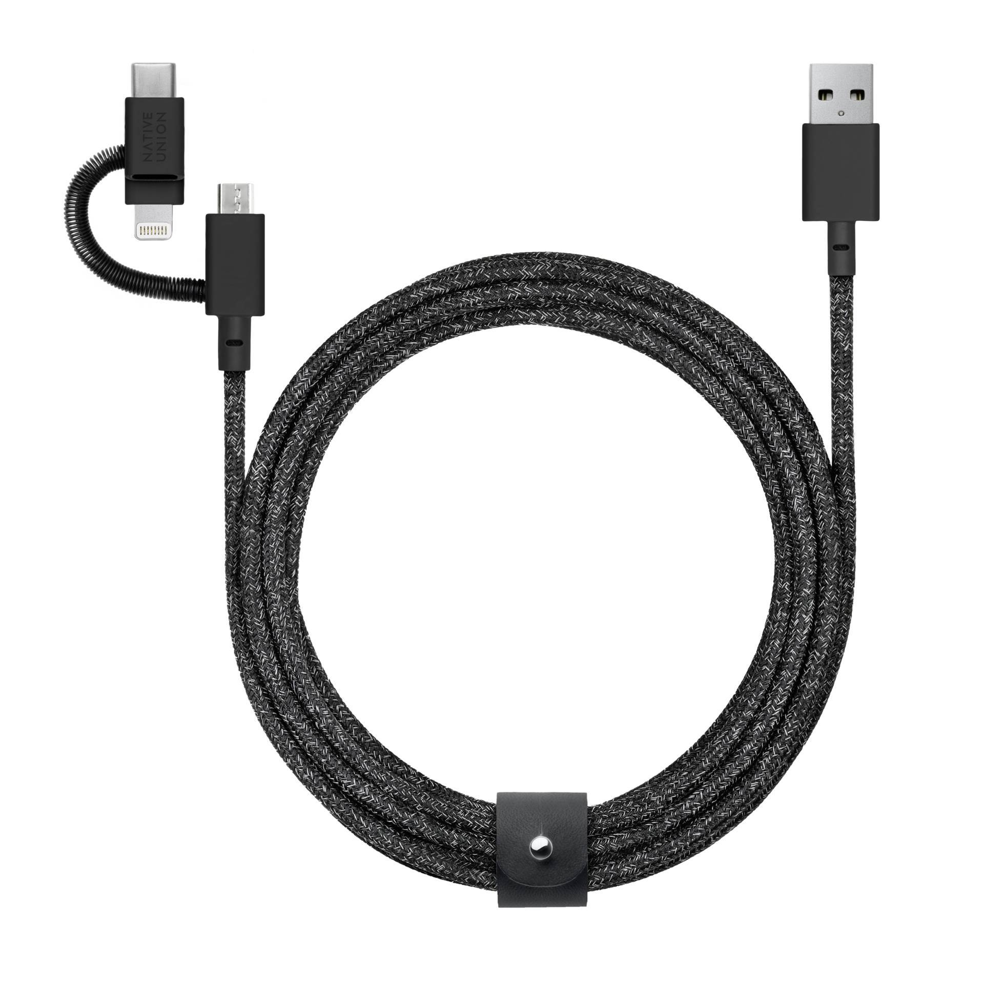 Native Union Belt Cable USB-A naar Lightning 1,2 m Zebra-0