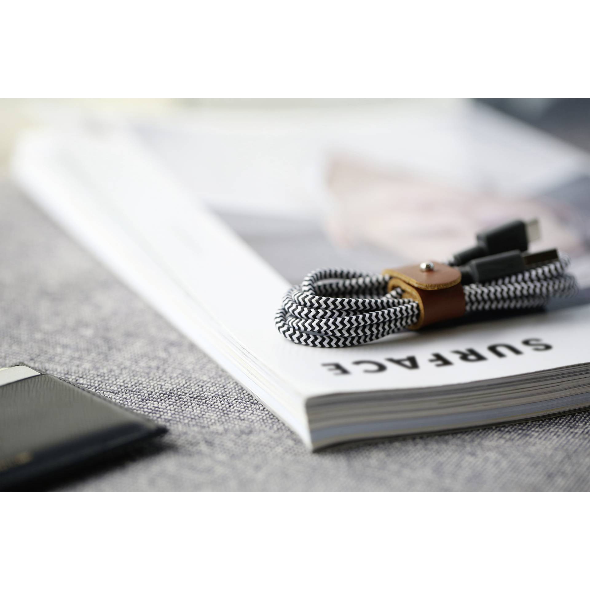 Native Union Belt Cable USB-A naar USB-C 1,2 m Zebra-2