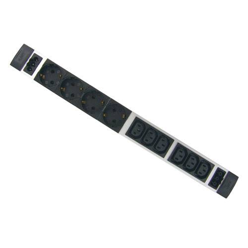 Plenty PLA435-6-4GST Prolink PDU Stekkerdoos met 4x Type F en 6x C13-0