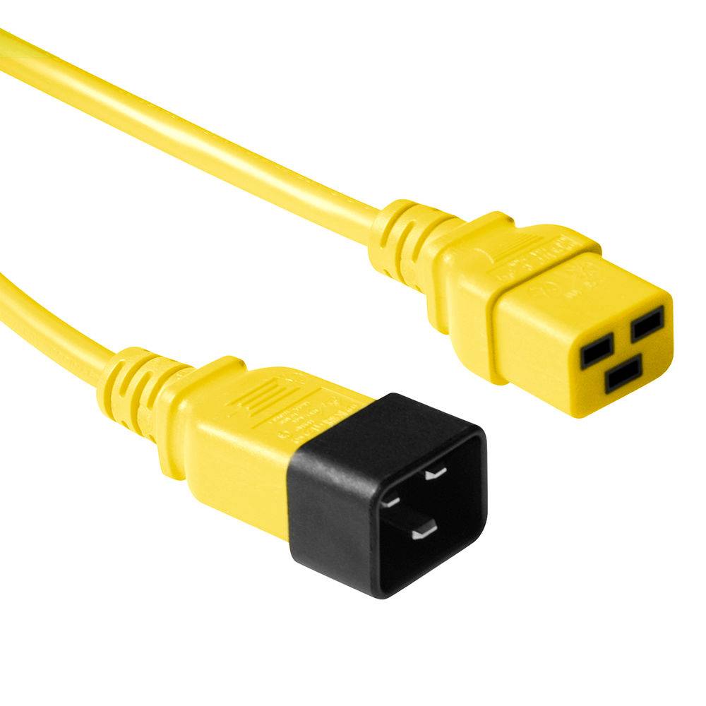 ACT AK5100 230V Stroomkabel C19/C20 Geel - 60 cm-0