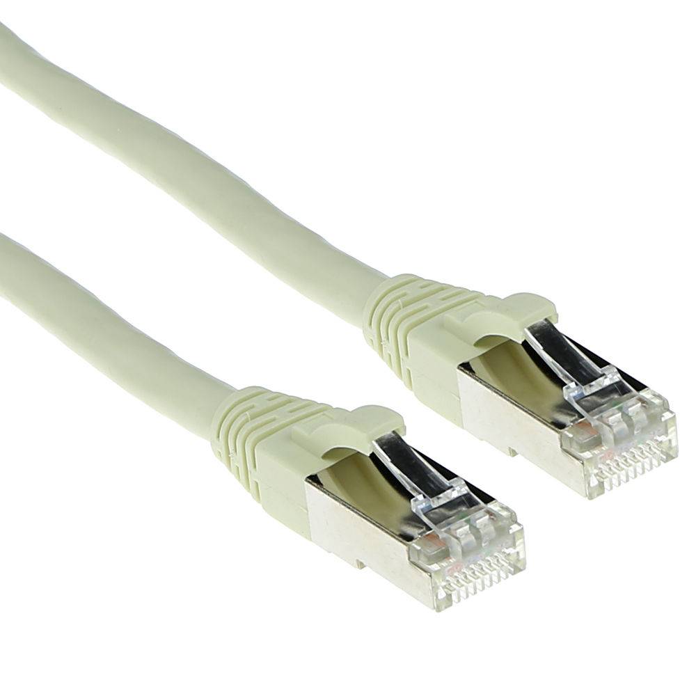 ACT FB6005 SFTP CAT6A Patchkabel Snagless Ivoor - 5 meter-0