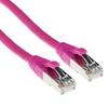 ACT FB2430 SFTP CAT6A Patchkabel Snagless | RJ45 Connectoren | Roze | 30 meter
