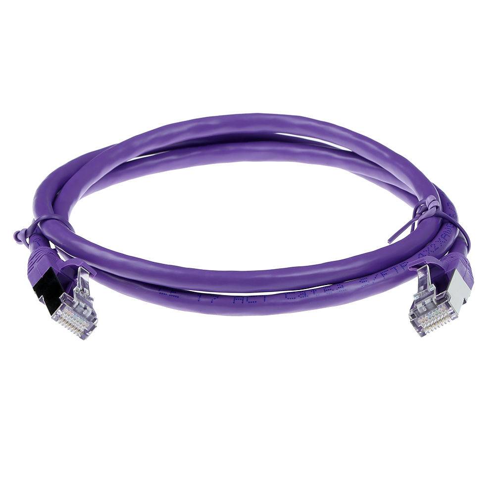 ACT FB2307 LSZH SFTP CAT6A Patchkabel Snagless Paars - 7 meter-1