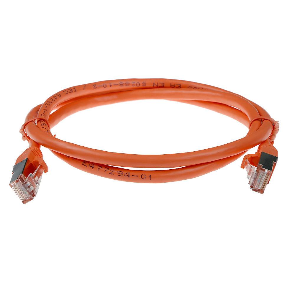 ACT FB2102 SFTP CAT6A Patchkabel Snagless | RJ45 Connectoren | Oranje | 2 meter-1