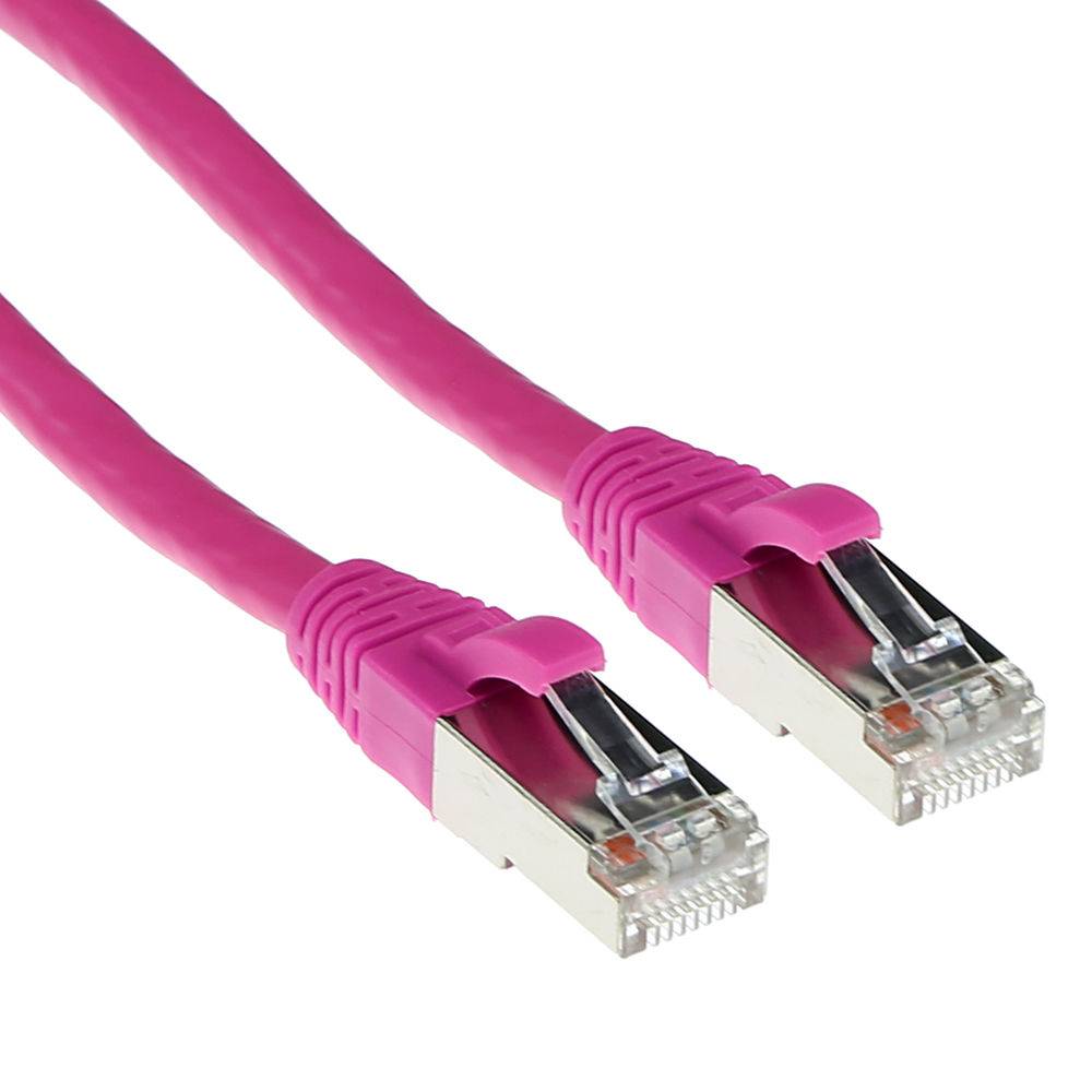 ACT FB2410 SFTP CAT6A Patchkabel Snagless | RJ45 Connectoren | Roze | 10 meter-0