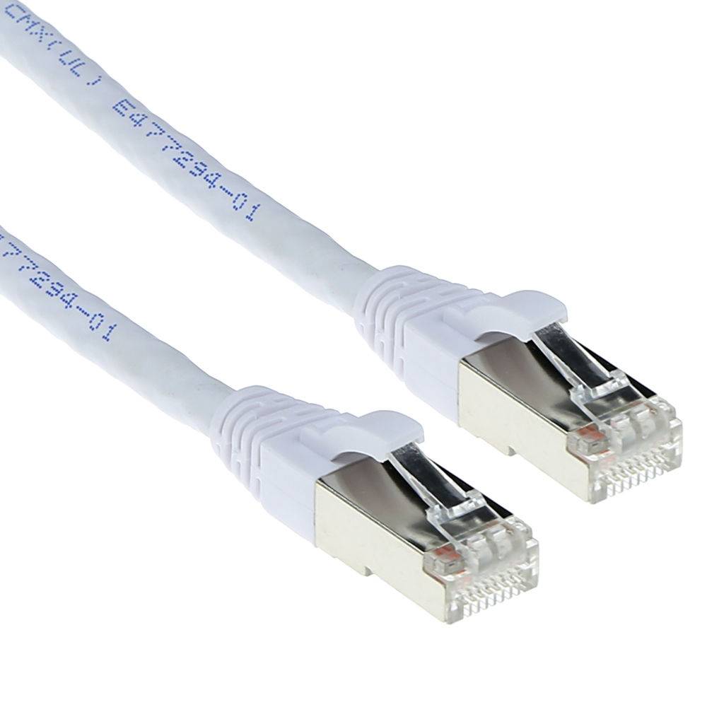 ACT FB6403 SFTP CAT6A Patchkabel Snagless | RJ45 Connectoren | Wit | 3 meter-0