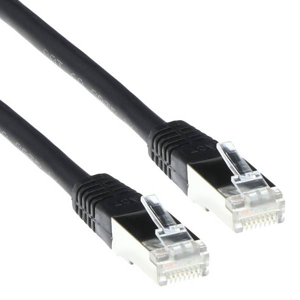 ACT FB9901 LSZH SFTP CAT6 Patchkabel Zwart - 1 meter