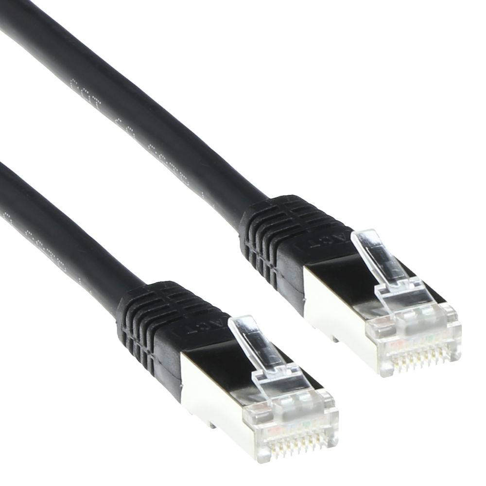 ACT FB9901 LSZH SFTP CAT6 Patchkabel Zwart - 1 meter-0