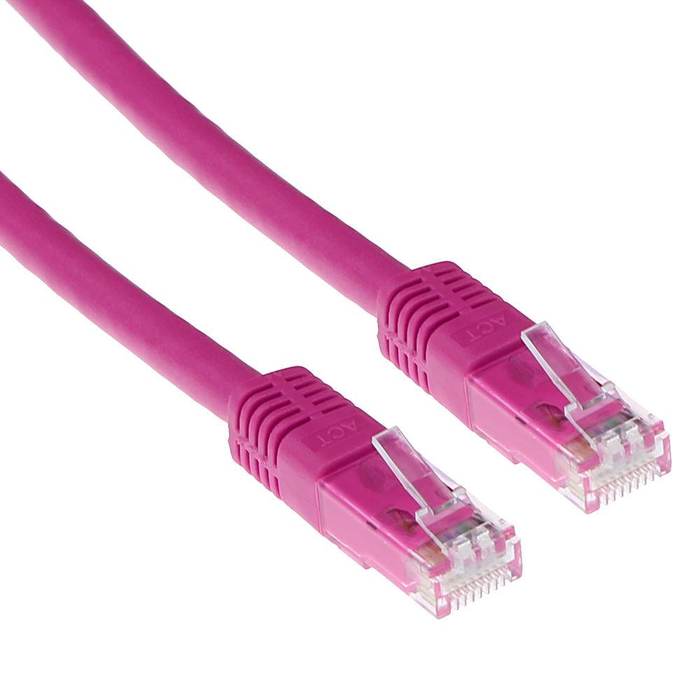 ACT IB7315 U/UTP CAT6A Patchkabel Roze - 15 meter-0