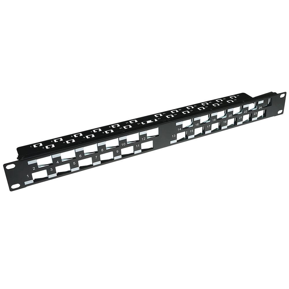 ACT PP1033 24-Poorts Keystone Jack 45 Graden Patchpaneel Zonder Connectoren-0