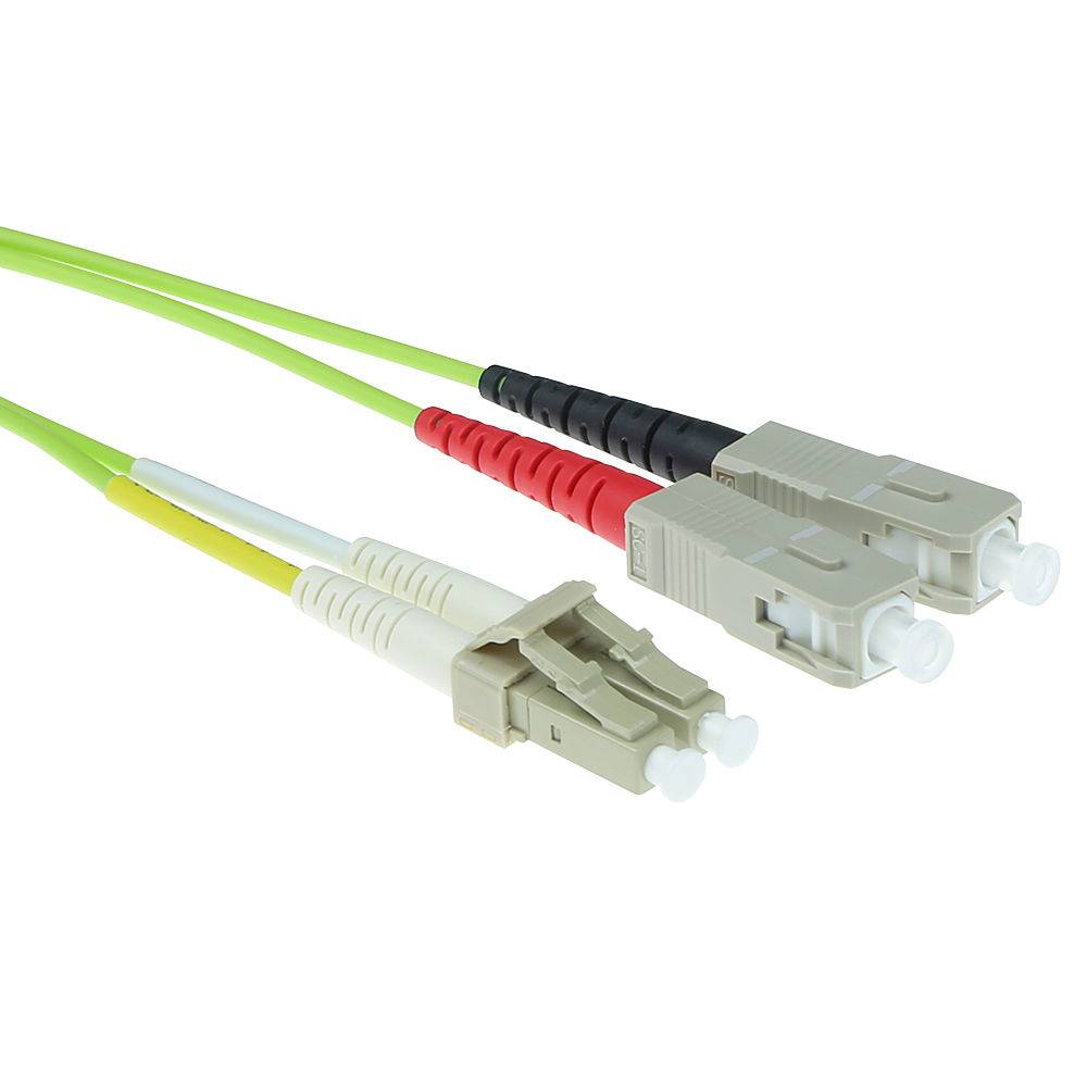 ACT RL5901 Glasvezel Patchkabel Duplex LSZH - LC/SC 50/125µm OM5 - 1 meter-0