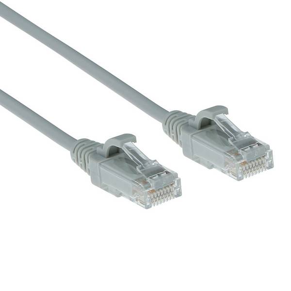 ACT DC9005 LSZH U/UTP CAT6 Datacenter Slimline Patchkabel Snagless | RJ45 connectoren | Grijs | 5 meter