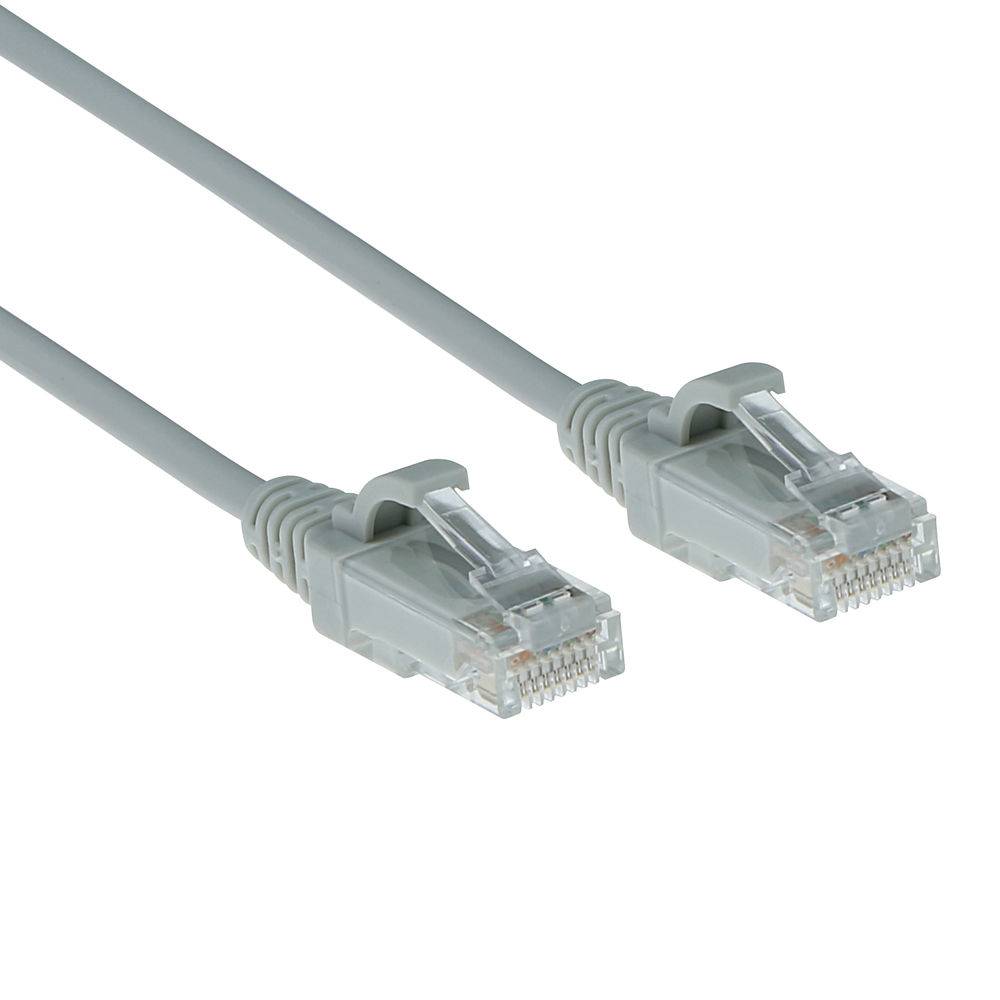 ACT DC9051 LSZH U/UTP CAT6 Datacenter Slimline Patchkabel Snagless | RJ45 connectoren | Grijs | 1,5 meter-0