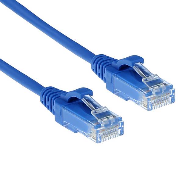 ACT DC9600 LSZH U/UTP CAT6 Datacenter Slimline Patchkabel Snagless | RJ45 Connectoren | Blauw | 50 cm