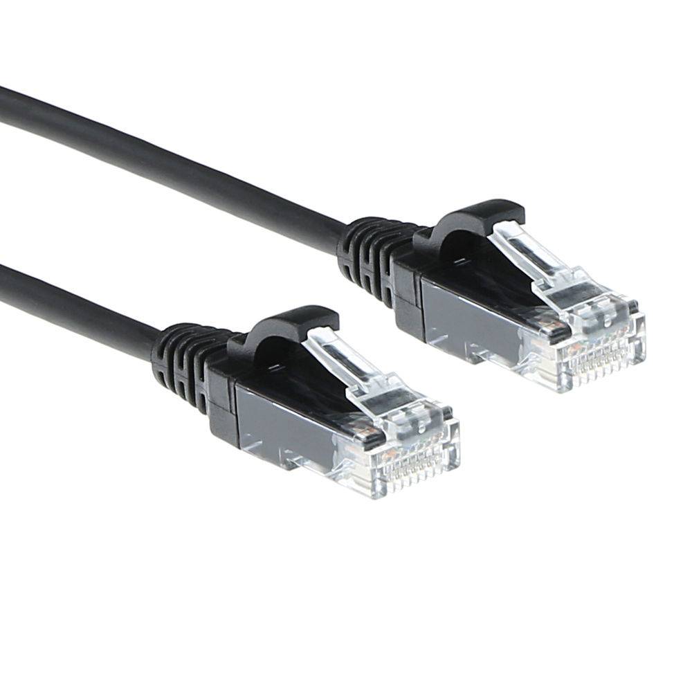ACT DC9905 LSZH U/UTP CAT6 Datacenter Slimline Patchkabel Snagless | RJ45 Connectoren | Zwart | 5 meter-0