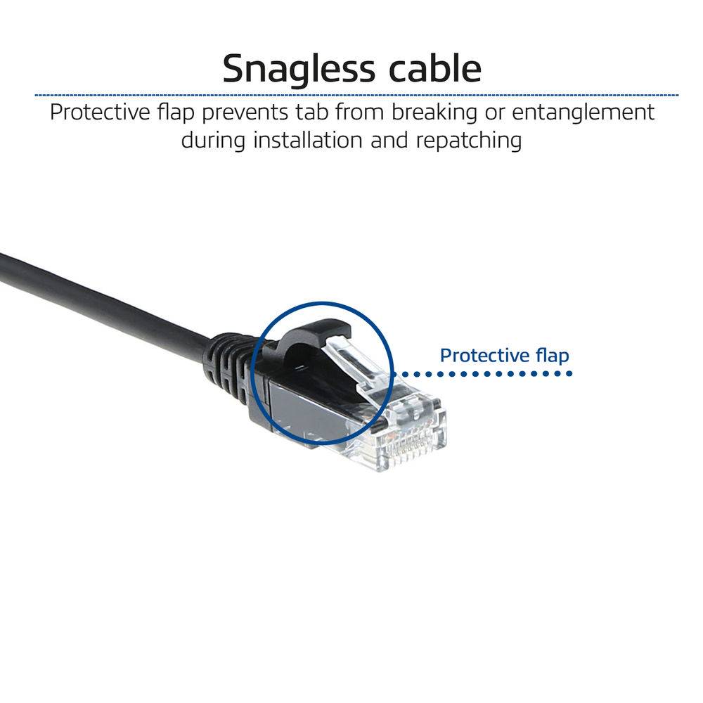ACT DC9905 LSZH U/UTP CAT6 Datacenter Slimline Patchkabel Snagless | RJ45 Connectoren | Zwart | 5 meter-4