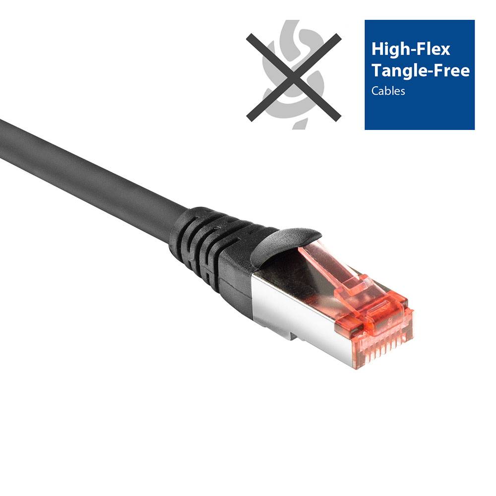 ACT FB5020 PVC U/FTP CAT6A High Flexibility Tangle-Free Patchkabel Snagless | RJ45 Connectoren | Zwart | 20 m…-2