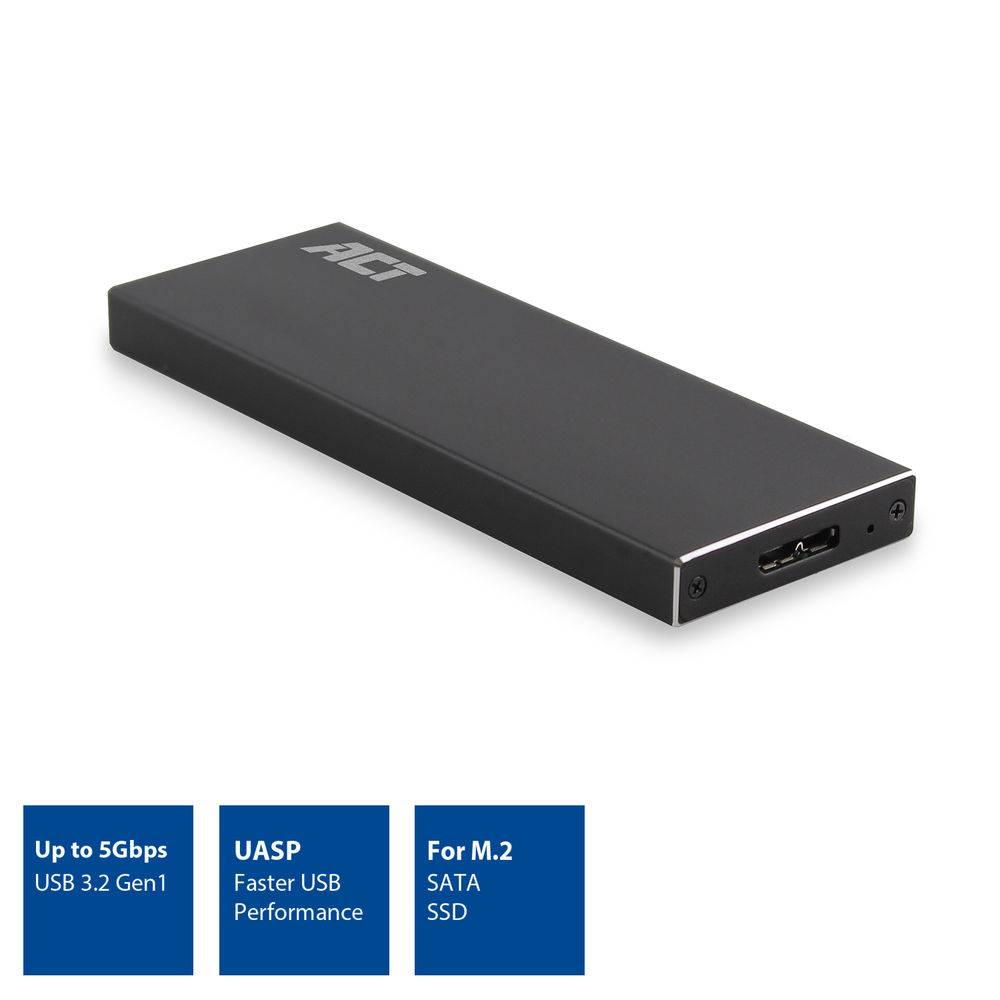 ACT AC1600 M.2 SATA SSD Behuizing - USB 3.2 Gen1-1