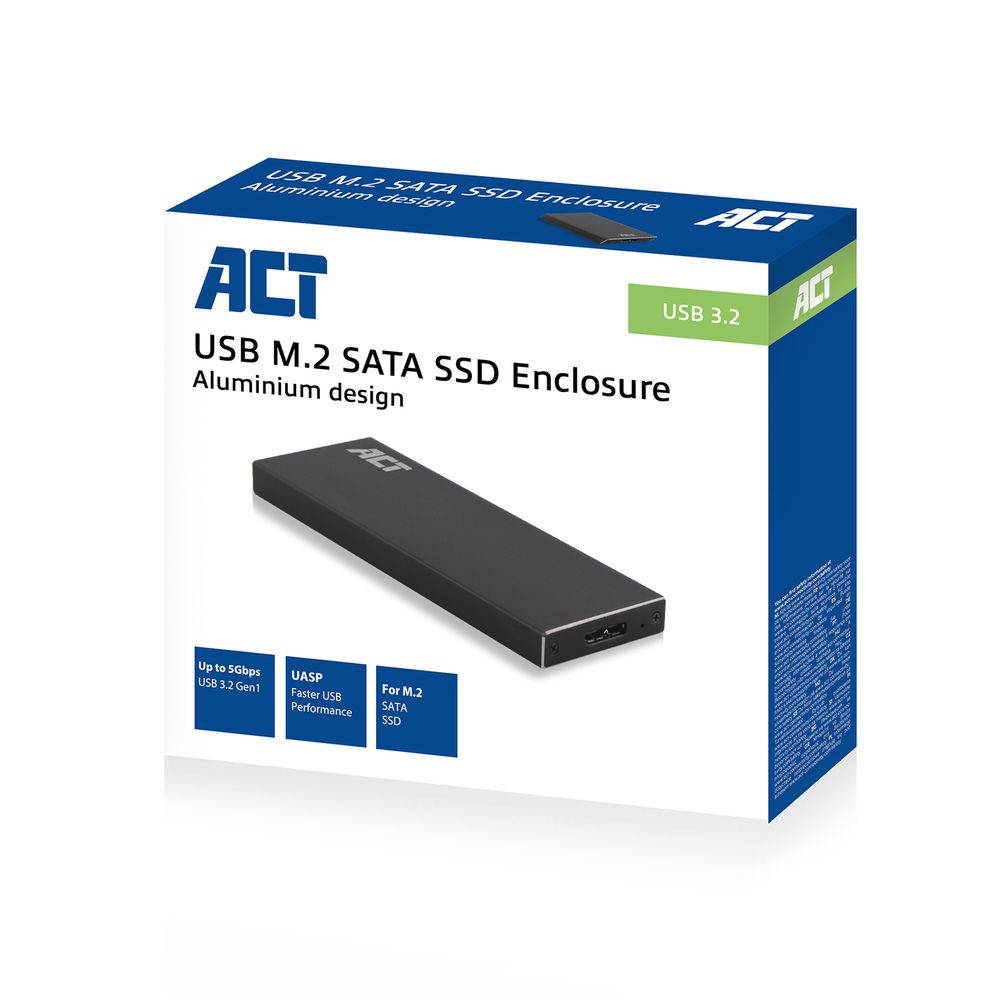 ACT AC1600 M.2 SATA SSD Behuizing - USB 3.2 Gen1-4