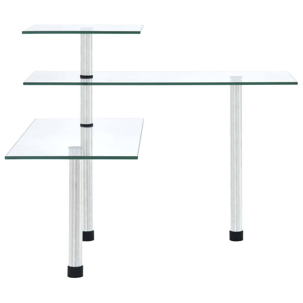 vidaXL - Hoekkastje - keuken - 3-laags - gehard - glas-1