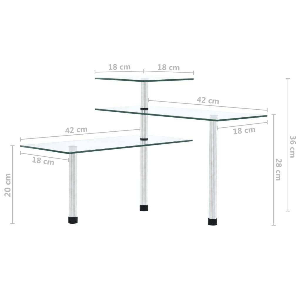 Symboolafbeelding voor vidaXL - Hoekkastje - keuken - 3-laags - gehard - glas