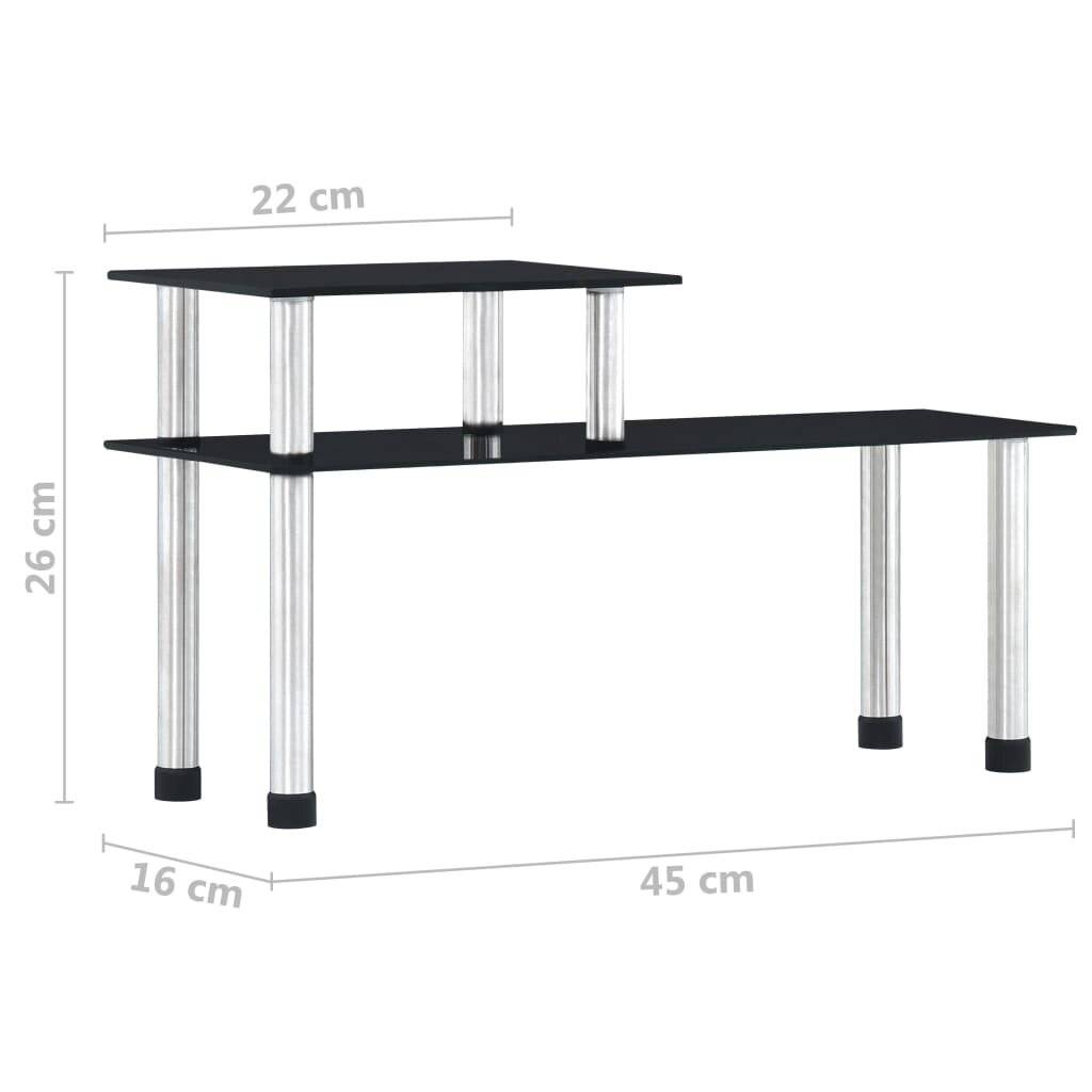 vidaXL - Keukenschap - 45x16x26 - cm - gehard - glas - zwart-5