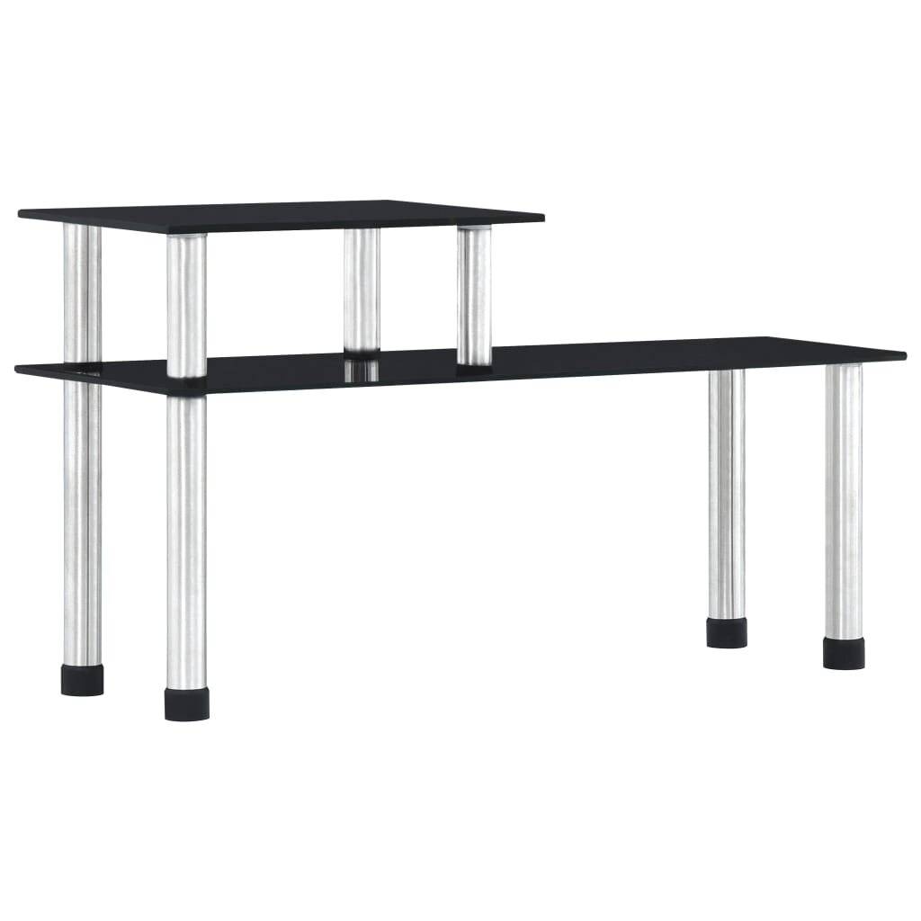 vidaXL - Keukenschap - 45x16x26 - cm - gehard - glas - zwart-0