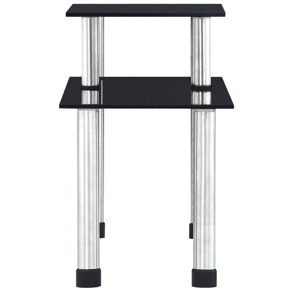 vidaXL - Keukenschap - 45x16x26 - cm - gehard - glas - zwart-3