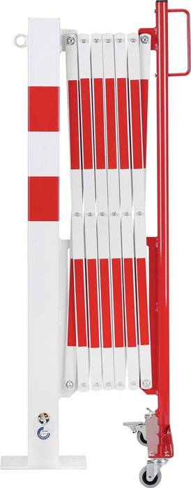 Paal met harmonicahek - Wit & Rood - x 3600 mm x - - - - Voor binnen & buiten-1