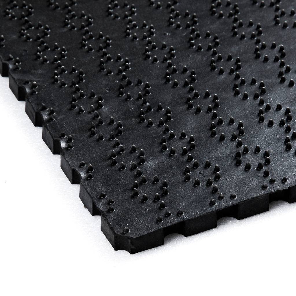 Ringmat 100 x 150 cm Gesloten Bodem Zwart-1