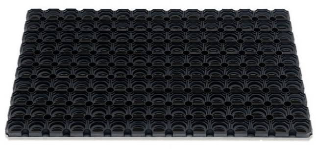 Ringmat 100 x 150 cm Gesloten Bodem Zwart-2