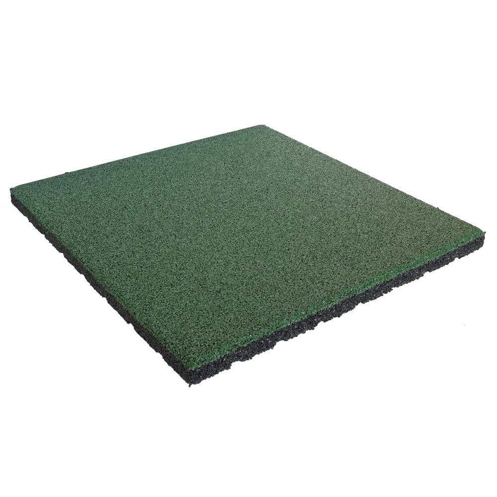 Rubber tegel 30 mm - 50 x 50 cm - Groen - 4 stuks - 1m²-1