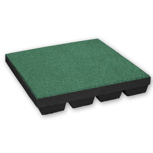 Rubber tegel 55 mm - 50 x 50 cm - Groen - 4 stuks - 1m²-0