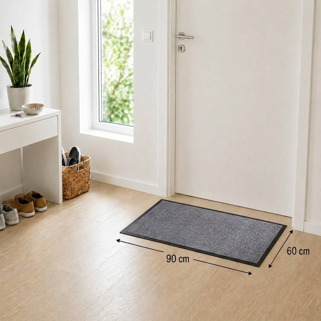 Droogloopmat Twister 60x90cm grijs-1