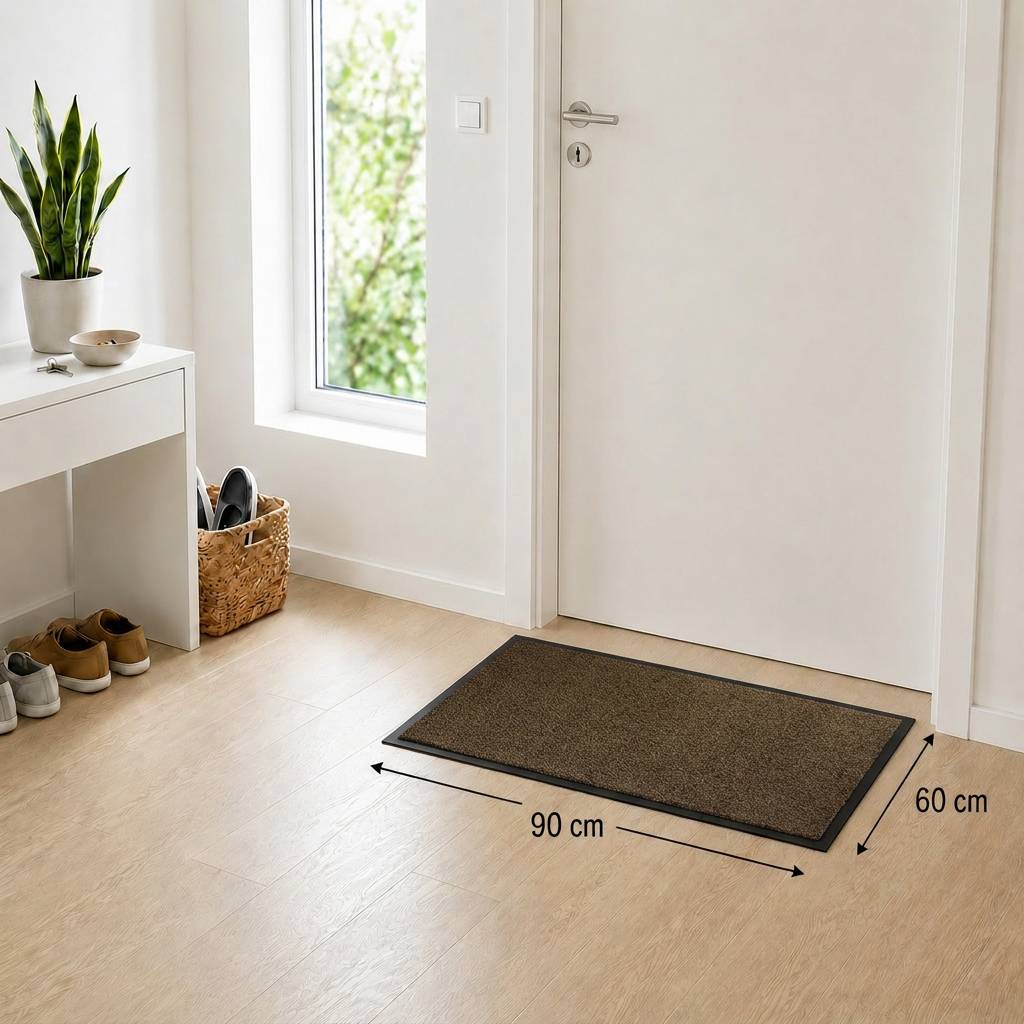 Droogloopmat Twister 60x90cm teak bruin-1